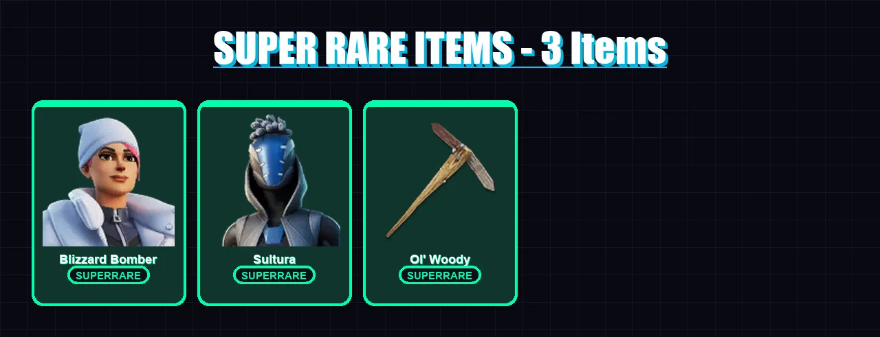 [PS4/PS5/XBOX/PC] | Blizzard Bomber | Sultura | Ronin | The Foundation | The Imagined | 17 skin | 22 pickaxe | 19 emote | 17 glider | Lv191