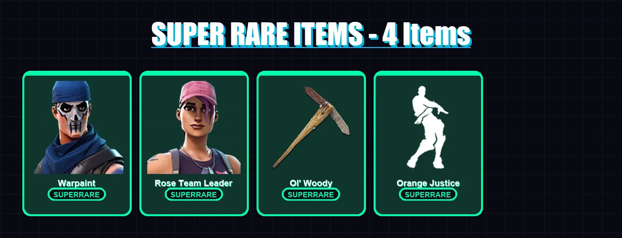 [PC/XBOX/PSN] | Warpaint | Rose Team Leader | Catalyst | Fusion | Enforcer | 46 skin | 39 pickaxe | 45 emote | 46 glider | Lv587