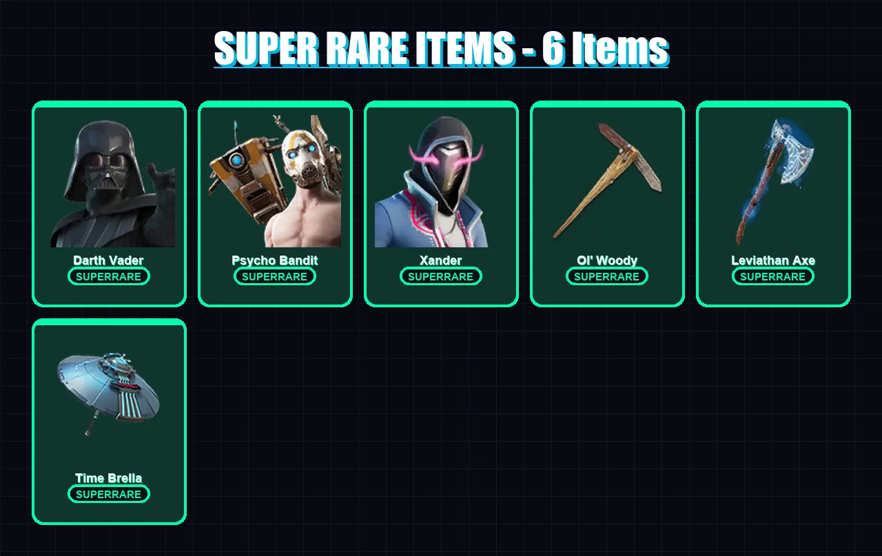 [PS4/PS5/XBOX/PC] | Darth Vader | Psycho Bandit | Xander | Renzo the Destroyer | Mizuki | 374 skin | 383 pickaxe | 301 emote | 250 glider | Lv5207
