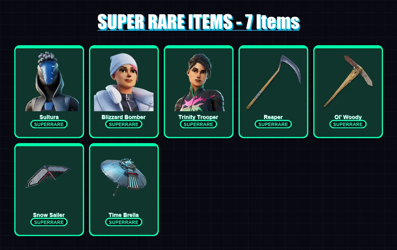 [PS4/PS5/PC] | Sultura | Blizzard Bomber | Trinity Trooper | Nezumi | Valeria | 380 skin | 315 pickaxe | 182 emote | 188 glider | Lv2854