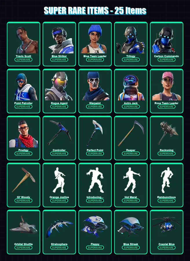 [PS4/PS5/XBOX/PC] | Travis Scott | Blue Striker | Blue Team Leader | 163 skin | Lv1344