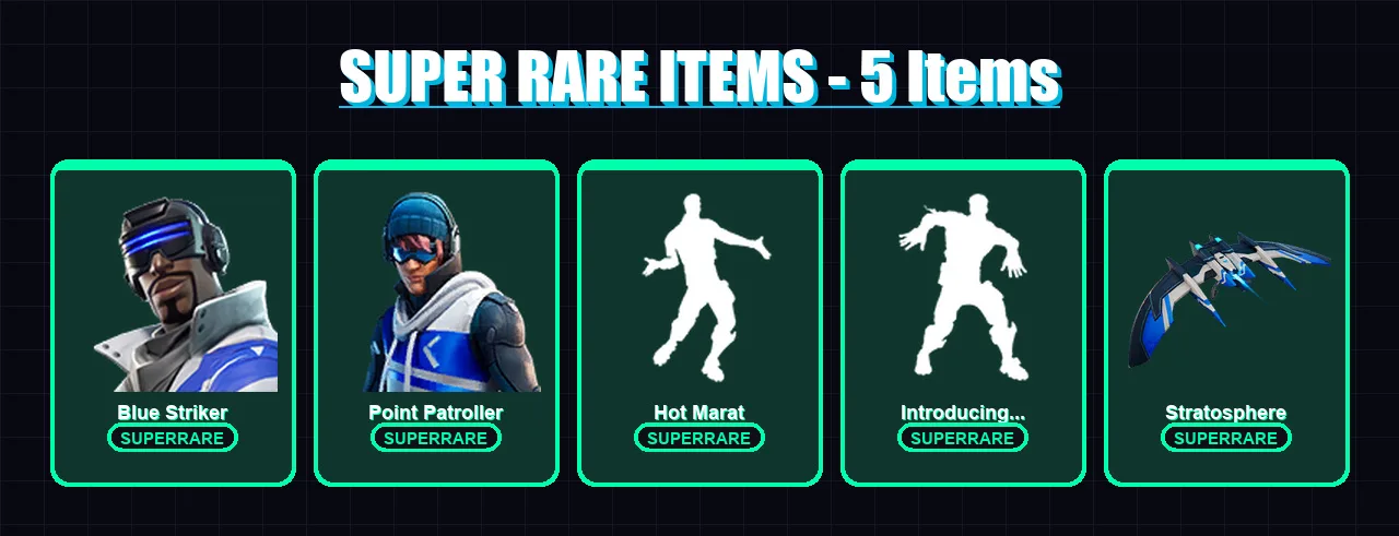 [PS4/PS5/XBOX/PC] | Blue Striker | Point Patroller | Zenith | Midas | Fusion | 36 skin | 43 pickaxe | 52 emote | 48 glider | Lv925