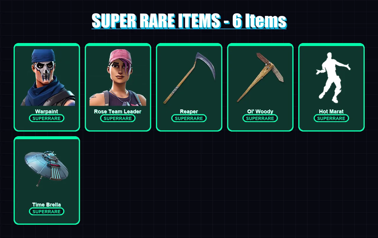 [PS4/PS5/XBOX/PC] | Warpaint | Rose Team Leader | Hybrid | Ruin | Gear Specialist Maya | 130 skin | 152 pickaxe | 132 emote | 112 glider | Lv1817