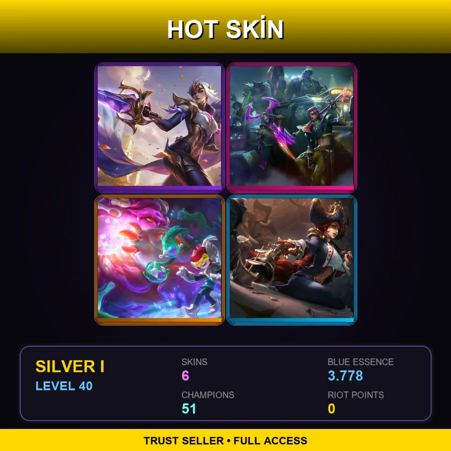 NA | Lv40 | Silver I | 6 Skin | 51 Champ