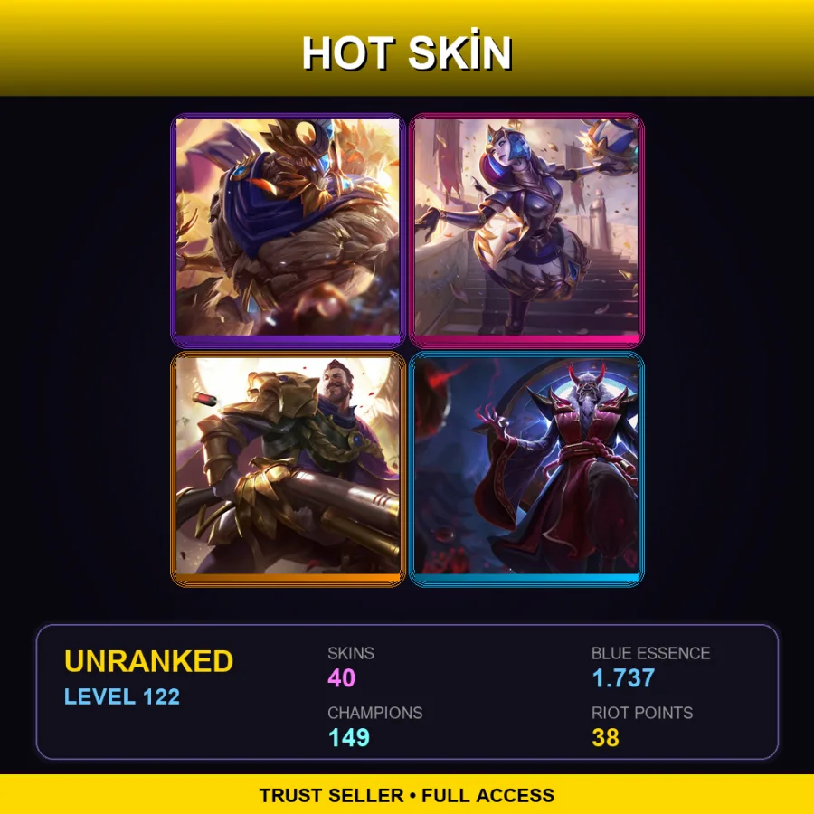 SG | Lv122 | Unranked | 40 Skin | 149 Champ
