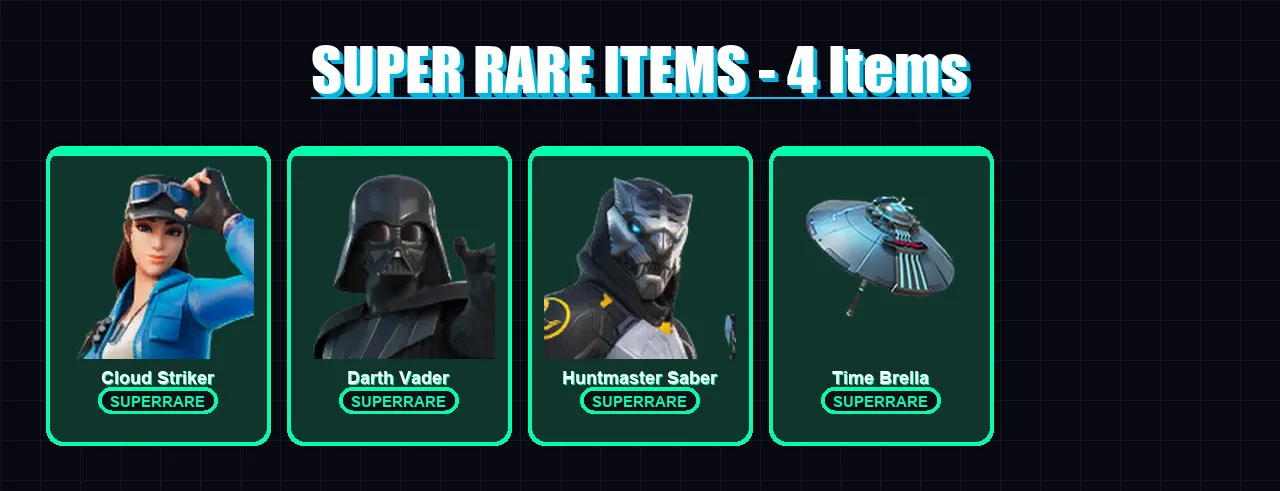 [PC] | Cloud Striker | Darth Vader | Huntmaster Saber | Twyn | The Origin | 186 skin | 209 pickaxe | 171 emote | 183 glider | Lv2684