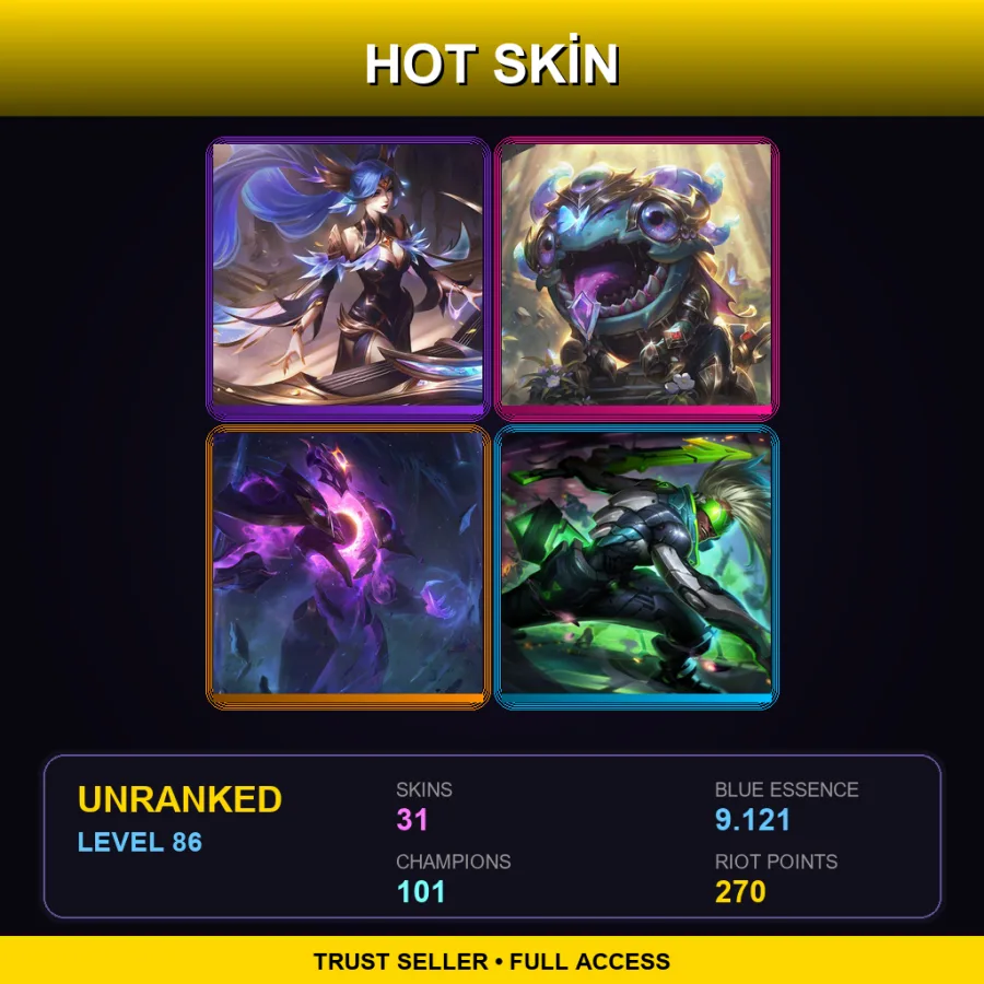 EUW | Lv86 | Unranked | 31 Skin | 101 Champ — Mythmaker Irelia