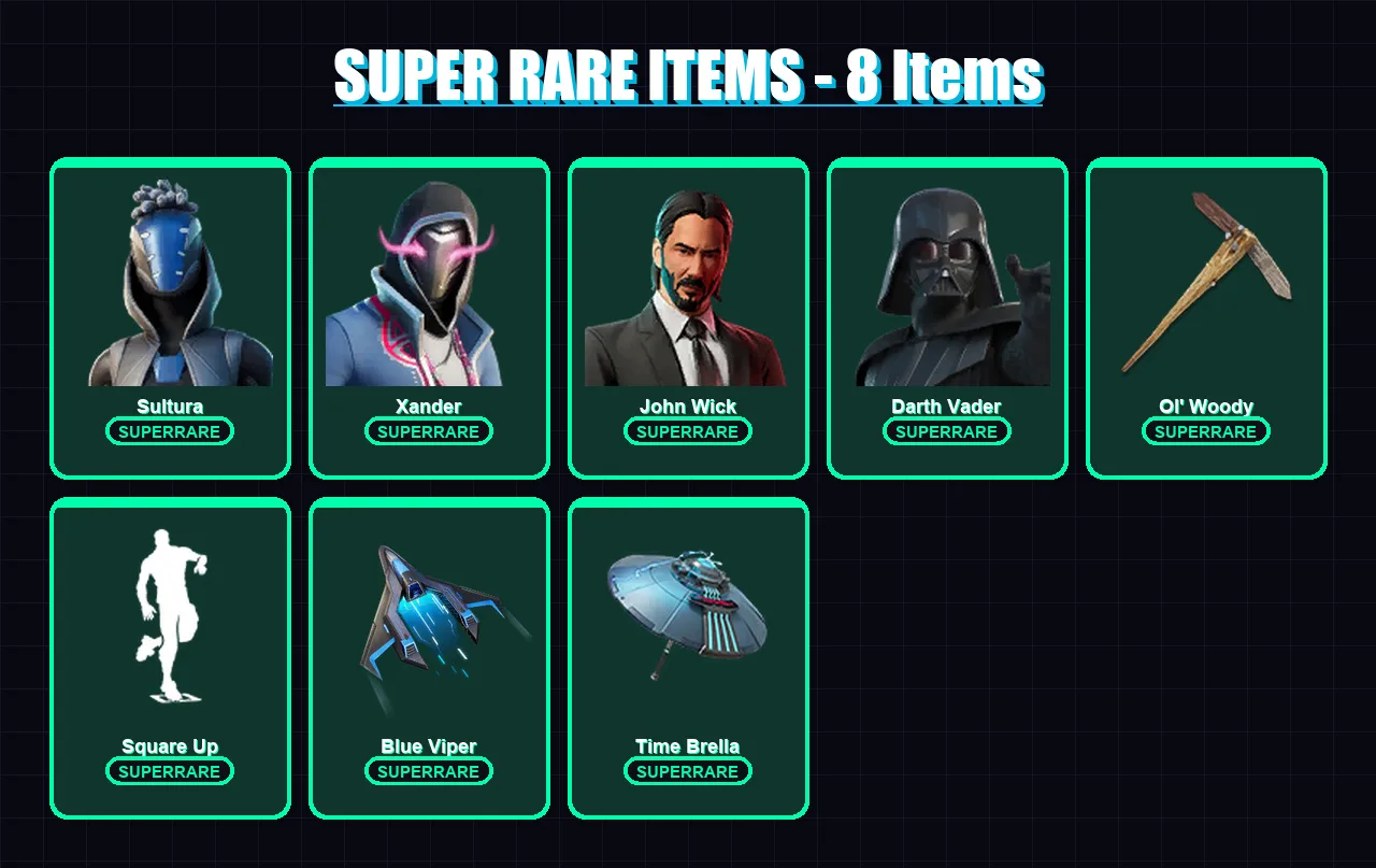 [PC/XBOX] | Sultura | Xander | John Wick | Darth Vader | Peter Griffin | 182 skin | 211 pickaxe | 140 emote | 145 glider | Lv1739 — Fortnite account