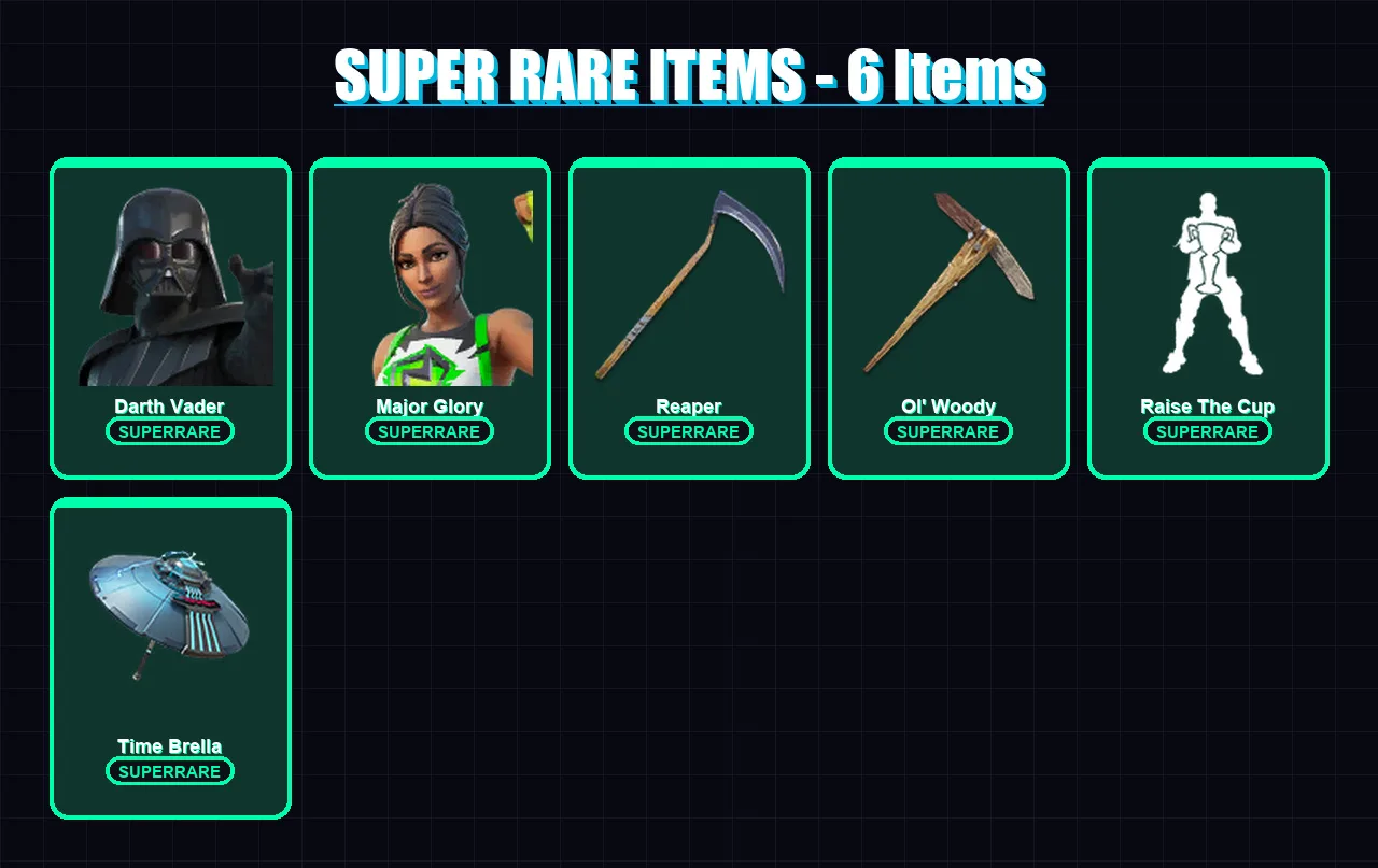 [PC/PSN] | Darth Vader | Major Glory | Valeria | Menace | The Imagined | 170 skin | 175 pickaxe | 117 emote | 139 glider | Lv2177 — Fortnite account