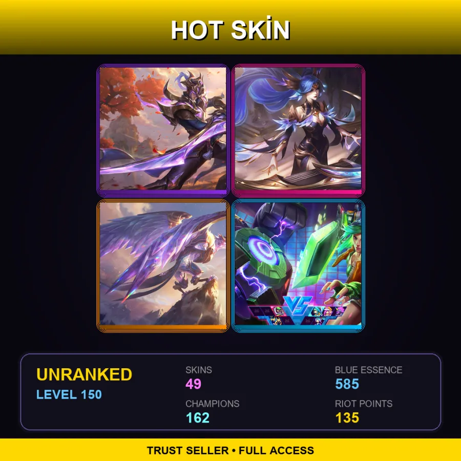 EUW | Lv150 | Unranked | 49 Skin | 162 Champ — Augmented Singed