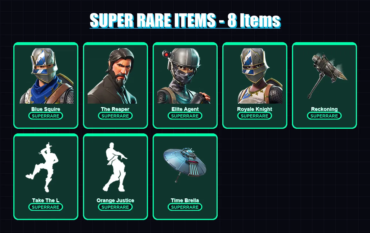 [PC/PSN] | Blue Squire | The Reaper | Elite Agent | Royale Knight | The Visitor | 22 skin | 17 pickaxe | 20 emote | 21 glider | Lv305