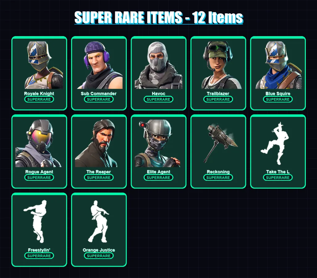[PC/XBOX/PSN] | Royale Knight | Sub Commander | Havoc | Trailblazer | Blue Squire | 41 skin | 23 pickaxe | 32 emote | 29 glider | Lv359 — Fortnite account