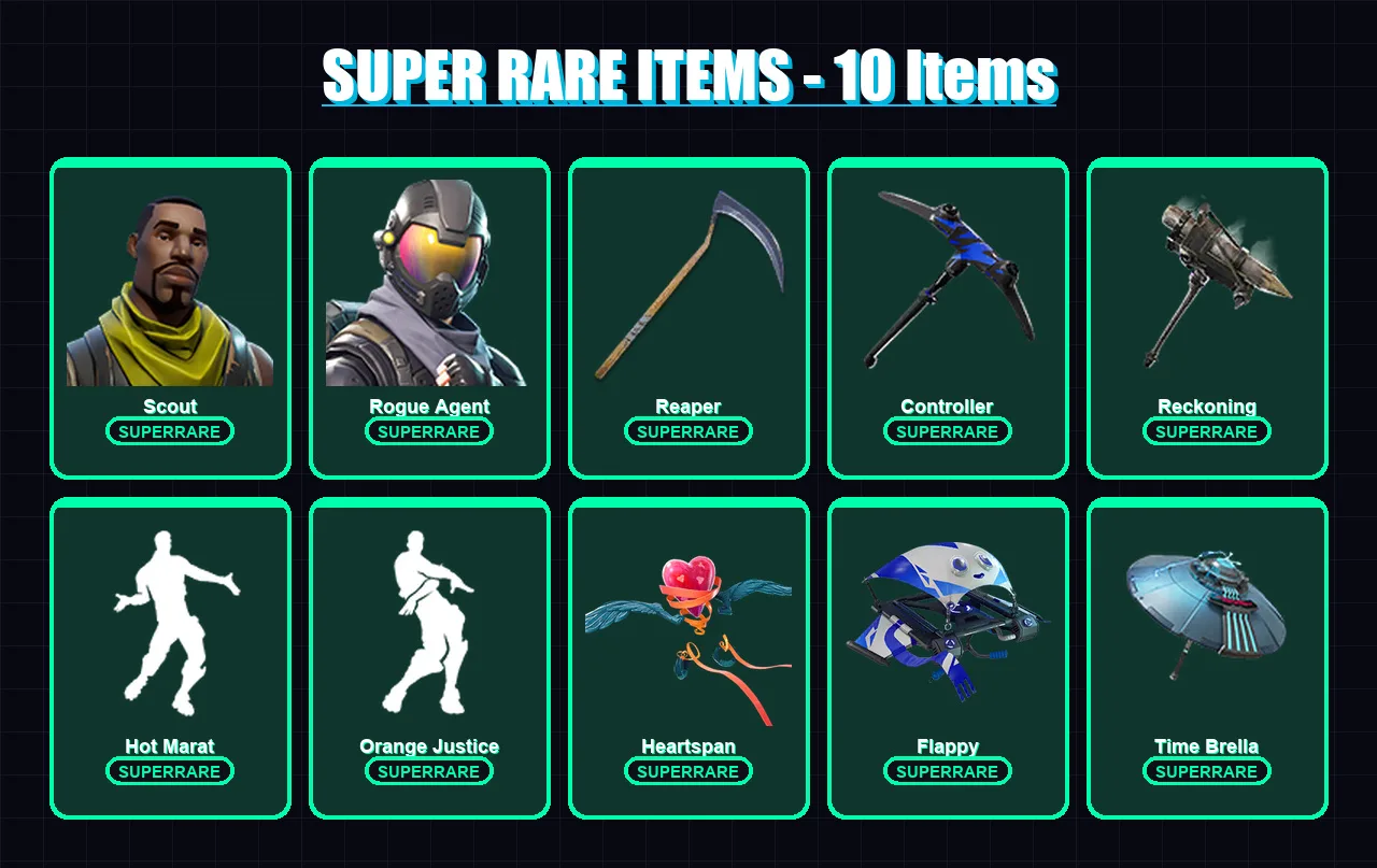 [PC/XBOX/PSN] | Scout | Rogue Agent | Nezumi | The Prisoner | Dire | 130 skin | 157 pickaxe | 139 emote | 129 glider | Lv1572 — Fortnite account
