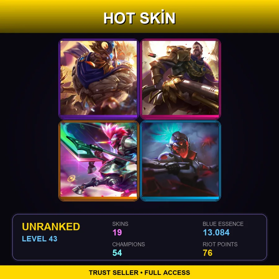 VN | Lv43 | Unranked | 19 Skin | 54 Champ — Ironside Malphite