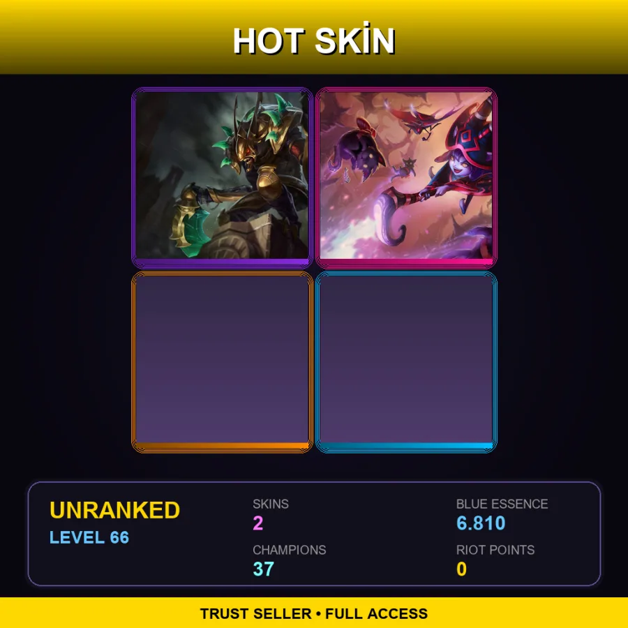 LAN | Lv66 | Unranked | 2 Skin | 37 Champ