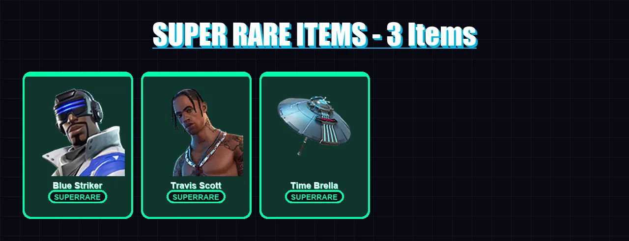 [PC/XBOX/PSN] | Blue Striker | Travis Scott | Raz | Fade | Peter Griffin | 83 skin | 114 pickaxe | 97 emote | 98 glider | Lv1325