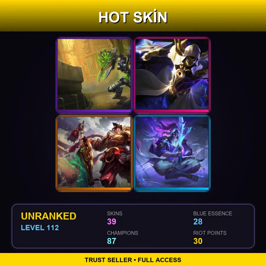BR | Lv112 | Unranked | 39 Skin | 87 Champ