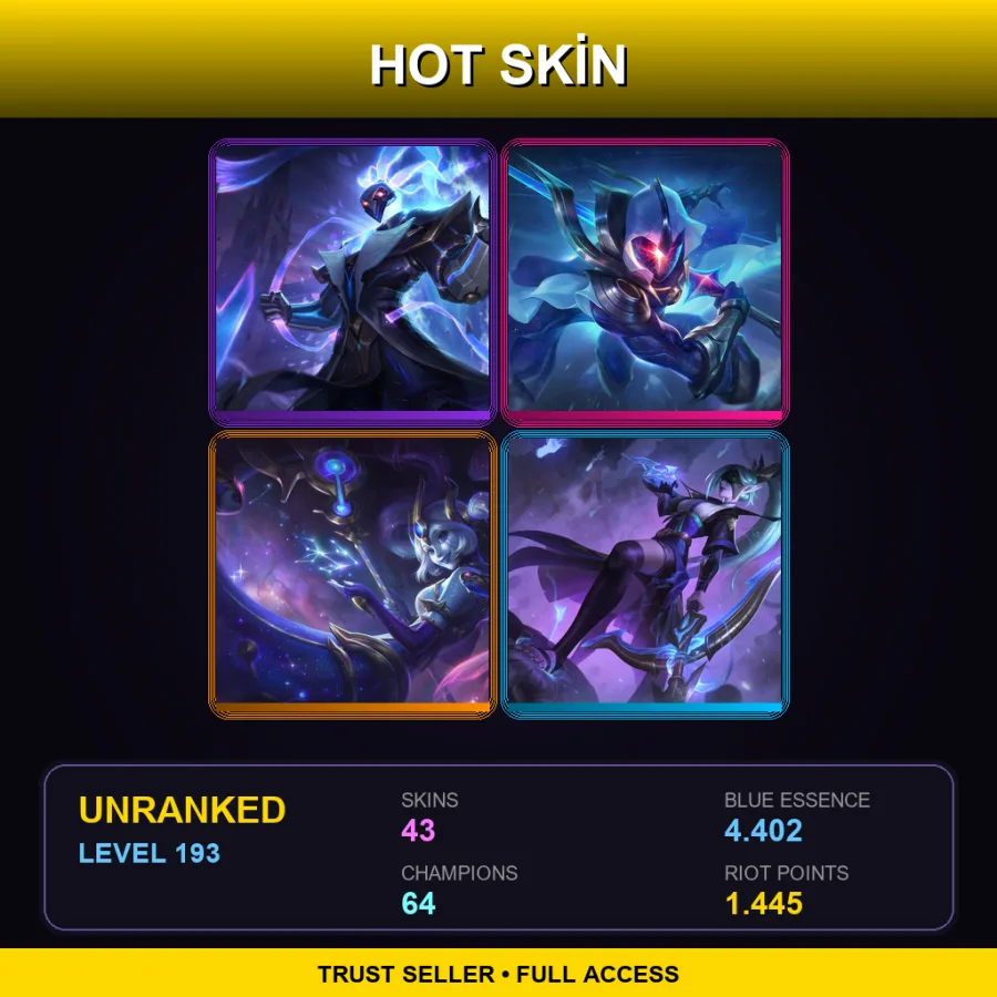 JP | Lv193 | Unranked | 43 Skin | 64 Champ