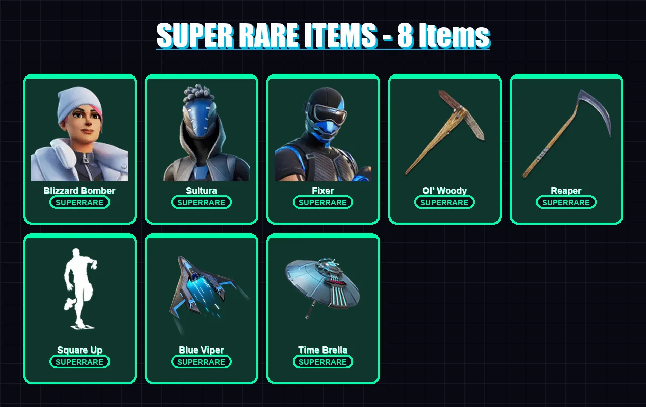 [PS4/PS5/PC] | Blizzard Bomber | Sultura | Fixer | Alli | Spectra Knight | 241 skin | 288 pickaxe | 174 emote | 189 glider | Lv3057 — Fortnite account