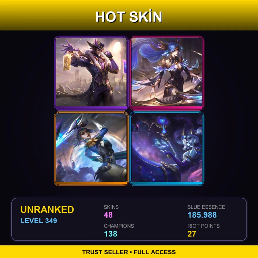 EUNE | Lv349 | Unranked | 48 Skin | 138 Champ — Red Riding Annie