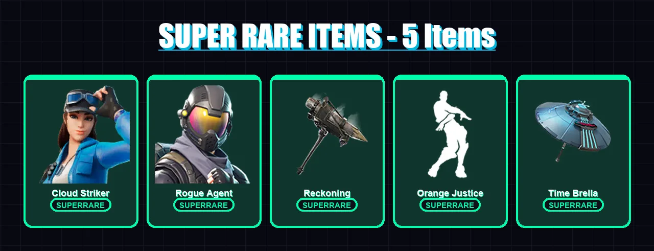 [PS4/PS5/XBOX/PC] | Cloud Striker | Rogue Agent | Deadpool | P.A.N.D.A Team Leader | Calamity | 30 skin | 29 pickaxe | 31 emote | 33 glider | Lv746