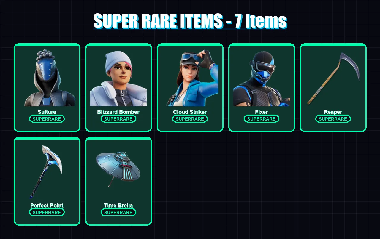 [PC/XBOX/PSN] | Sultura | Blizzard Bomber | Cloud Striker | Fixer | Red Knight | 143 skin | 165 pickaxe | 142 emote | 127 glider | Lv2088