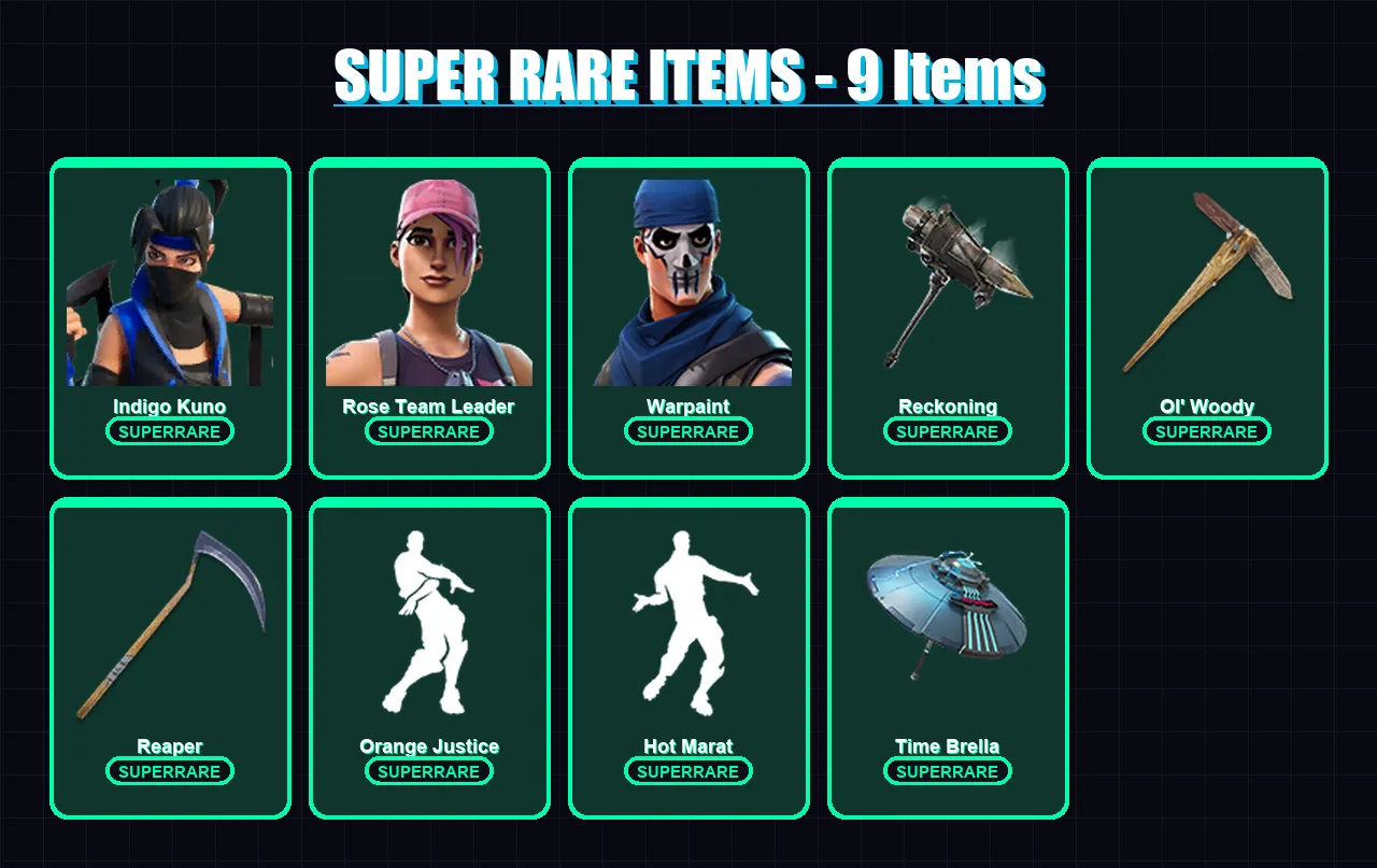 [PC/XBOX/PSN] | Brilliant Bomber | Indigo Kuno | Rose Team Leader | Warpaint | Drift | 144 skin | 187 pickaxe | 173 emote | 145 glider | Lv2071