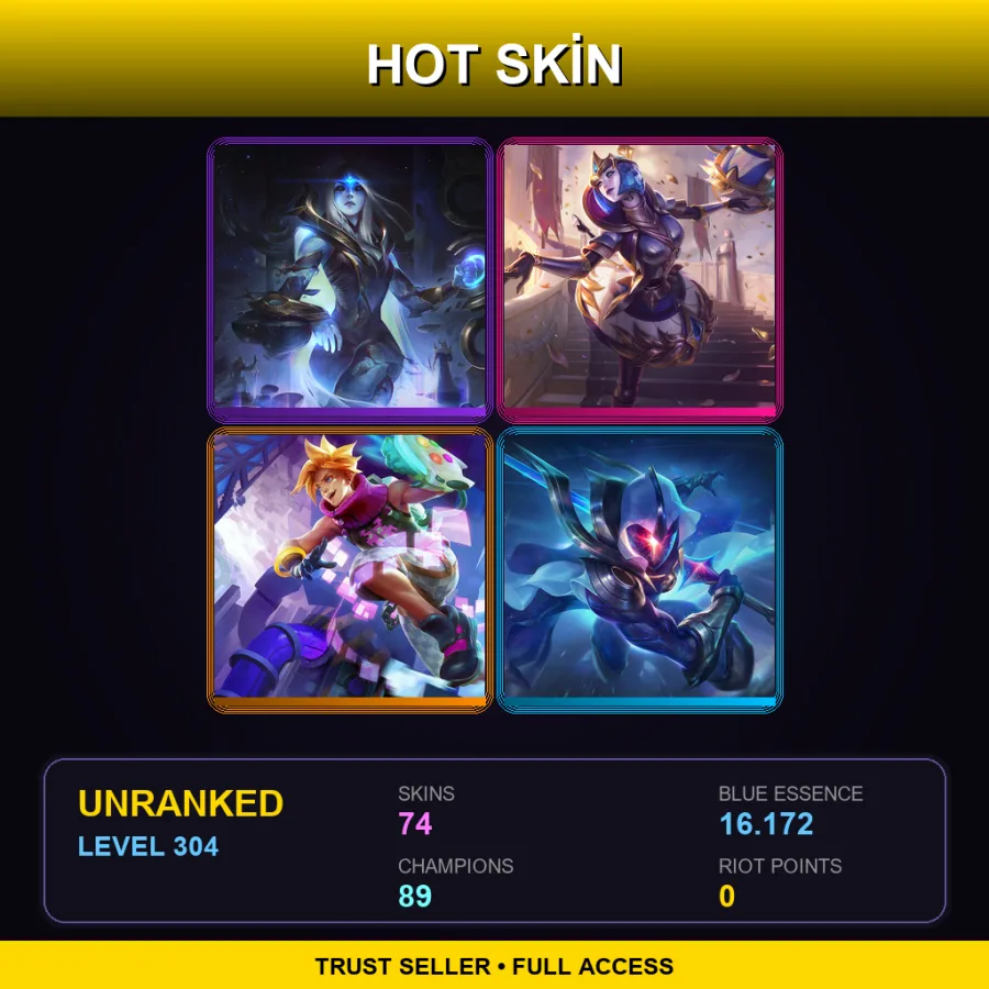 LAN | Lv304 | Unranked | 74 Skin | 89 Champ — High Noon Ashe
