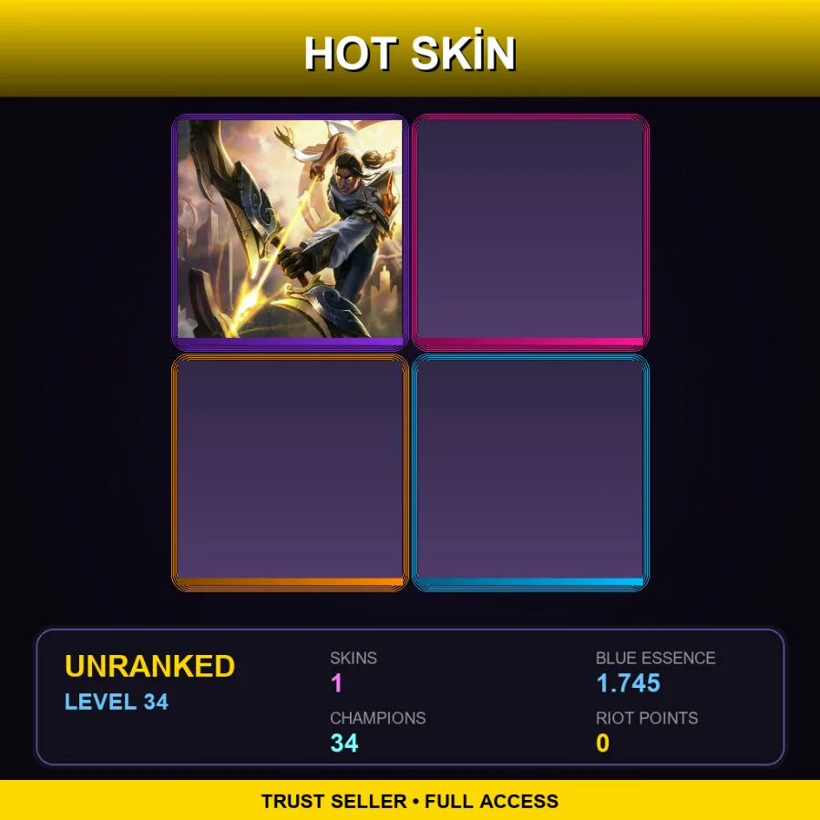 EUW | Lv34 | Unranked | 1 Skin | 34 Champ — Arclight Varus