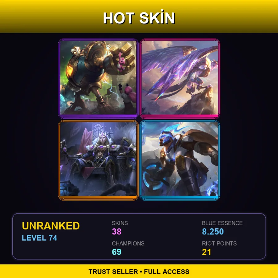 LAS | Lv74 | Unranked | 38 Skin | 69 Champ