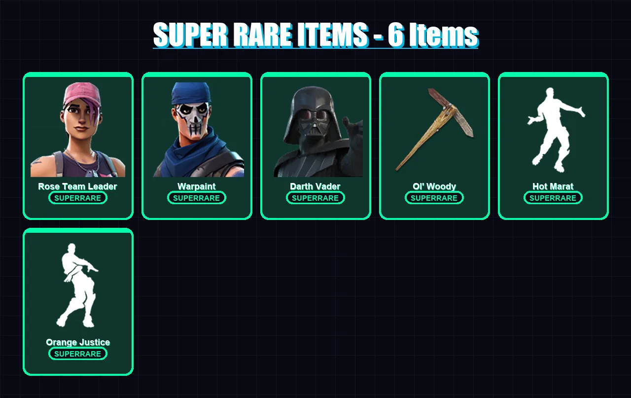[PC/XBOX/PSN] | Rose Team Leader | Warpaint | Darth Vader | The Visitor | Oblivion | 170 skin | 165 pickaxe | 169 emote | 121 glider | Lv2090
