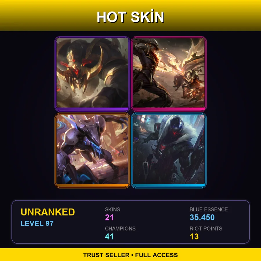 LAS | Lv97 | Unranked | 21 Skin | 41 Champ
