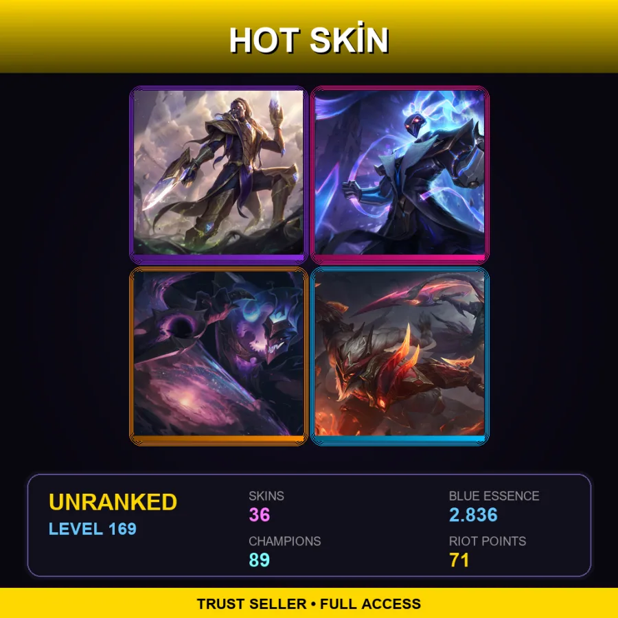 LAN | Lv169 | Unranked | 36 Skin | 89 Champ