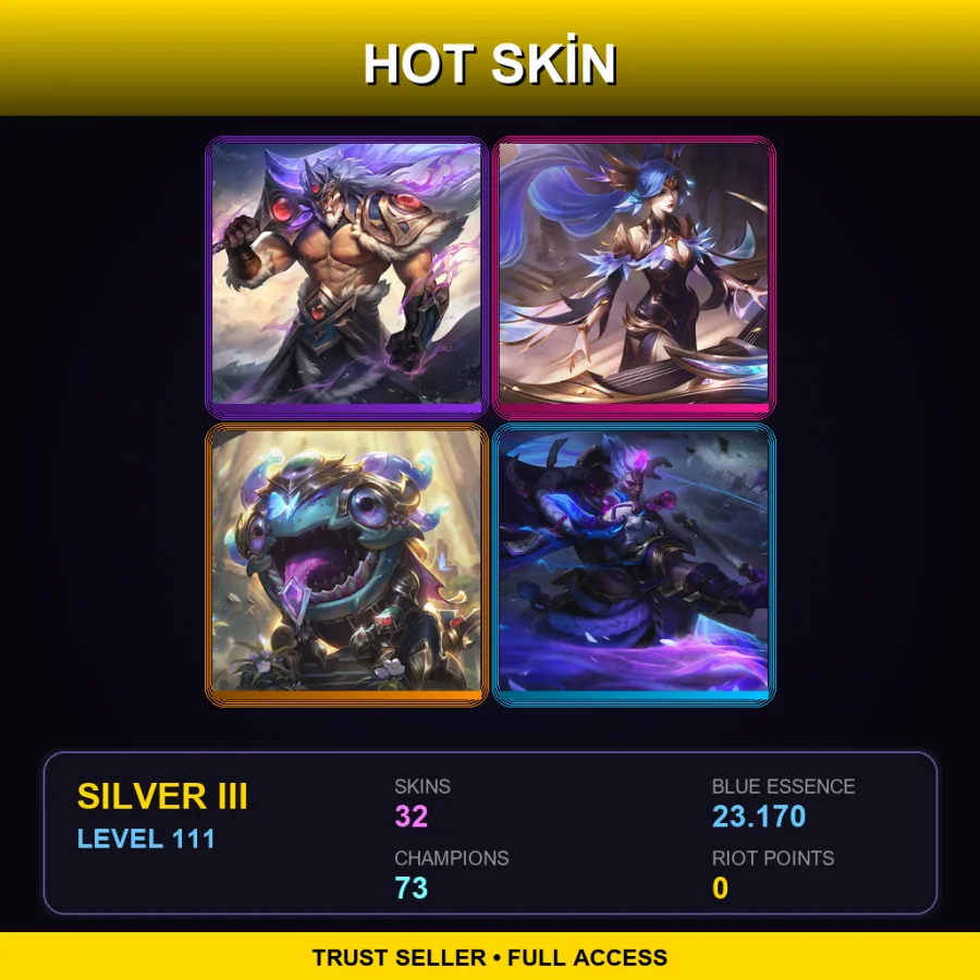ME | Lv111 | Silver III | 32 Skin | 73 Champ