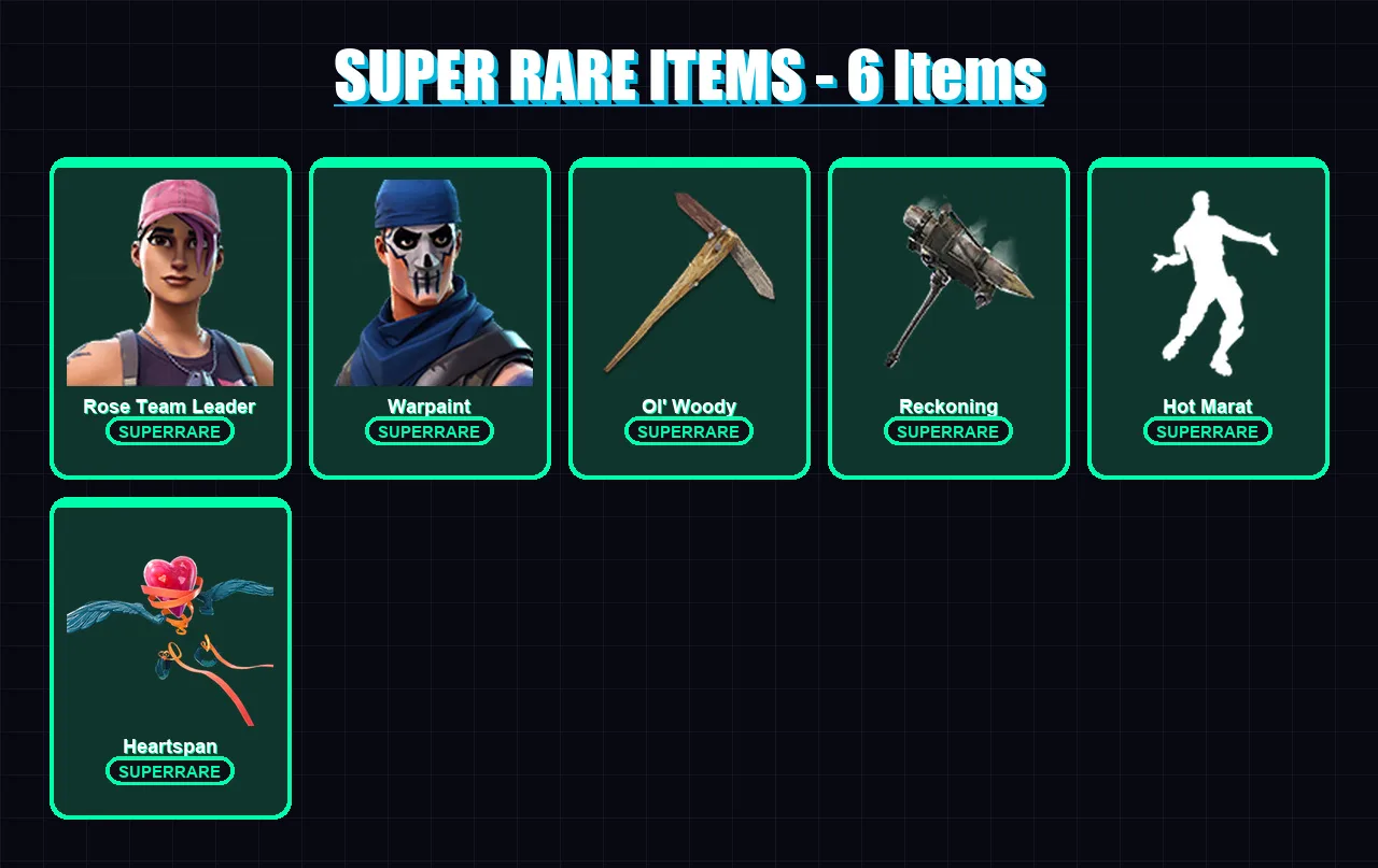 [PC/XBOX] | Rose Team Leader | Warpaint | Luxe | The Prisoner | Enforcer | 56 skin | 48 pickaxe | 52 emote | 52 glider | Lv469