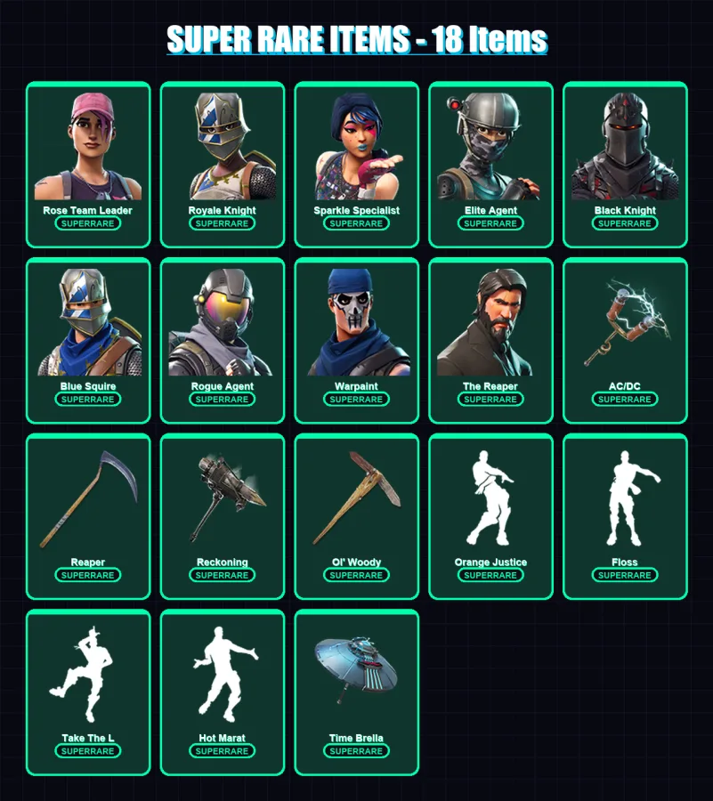 [PS4/PS5/XBOX/PC] | Rose Team Leader | Royale Knight | Sparkle Specialist | 127 skin | Lv2017