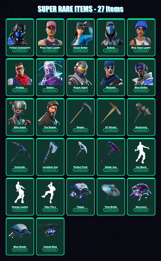 [PS4/PS5/PC] | Carbon Commando | Rose Team Leader | Cloud Striker | 103 skin | Lv1470