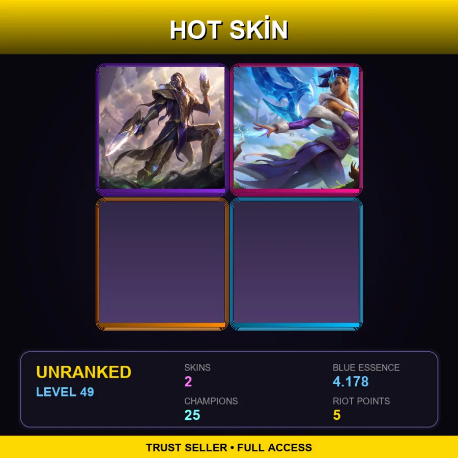 EUNE | Lv49 | Unranked | 2 Skin | 25 Champ