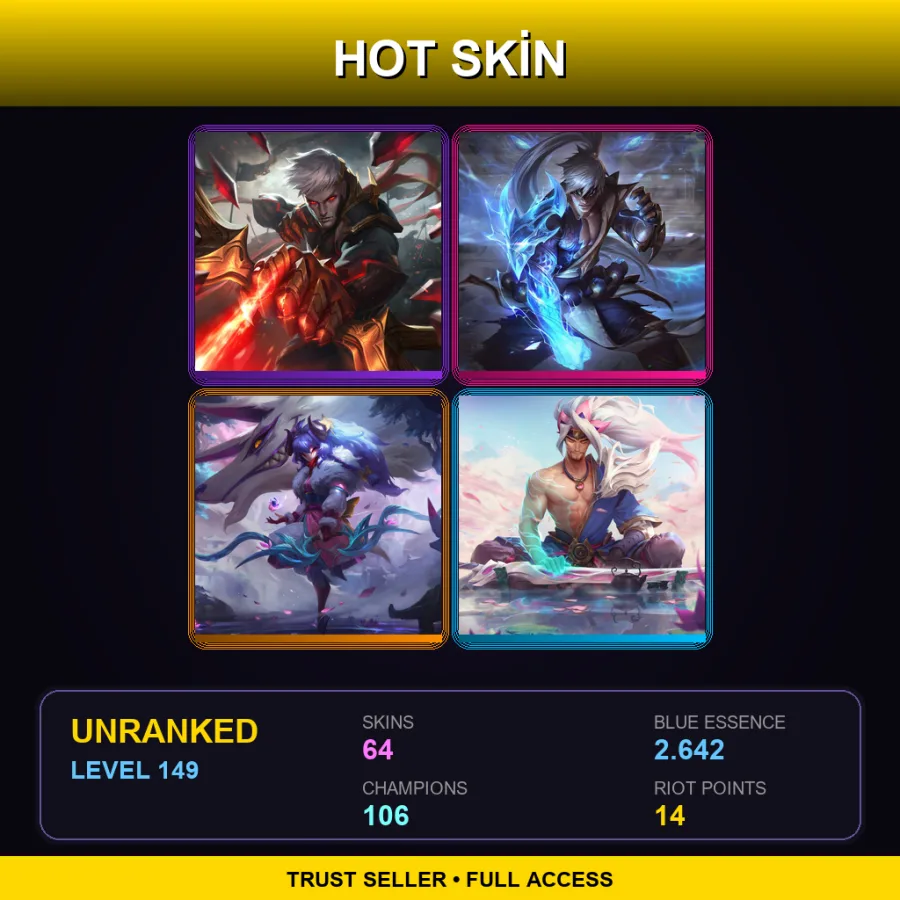 LAN | Lv149 | Unranked | 64 Skin | 106 Champ — Conqueror Varus