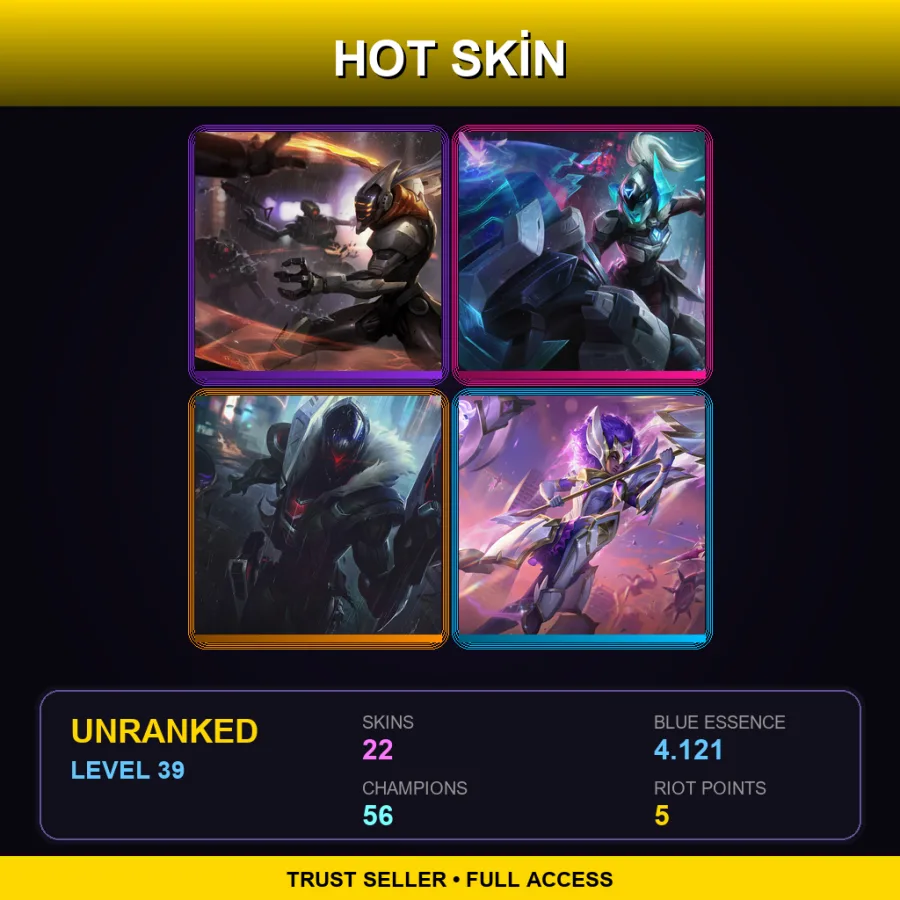 VN | Lv39 | Unranked | 22 Skin | 56 Champ
