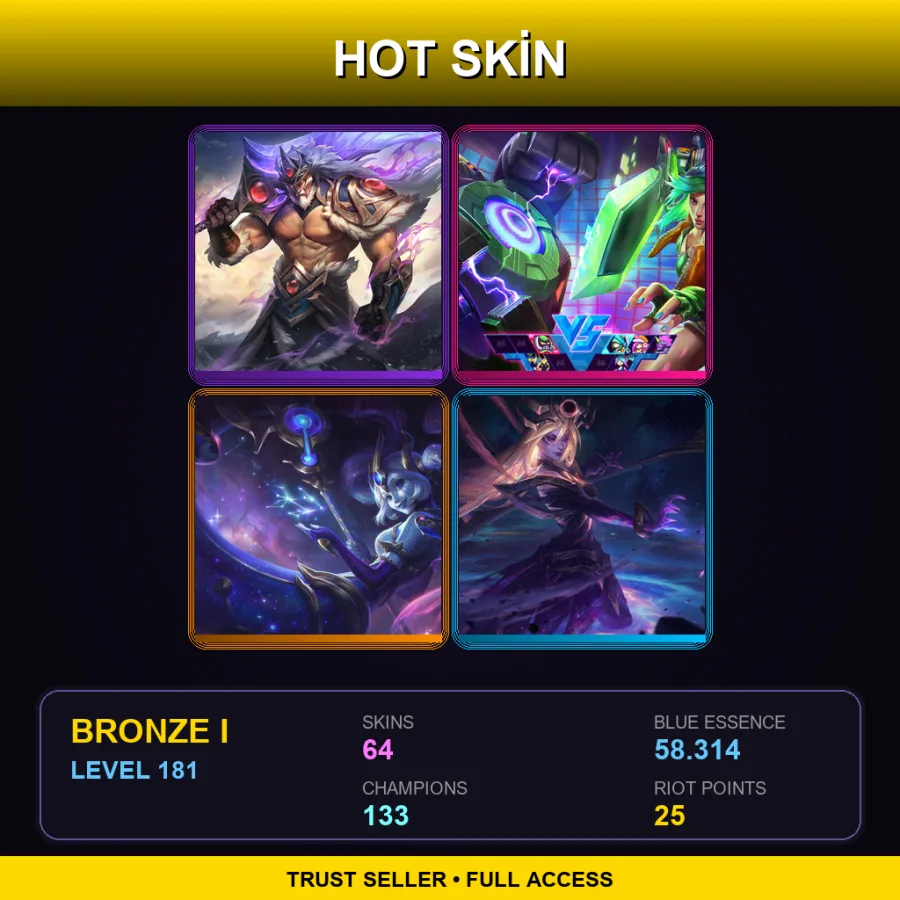 LAS | Lv181 | Bronze I | 64 Skin | 133 Champ