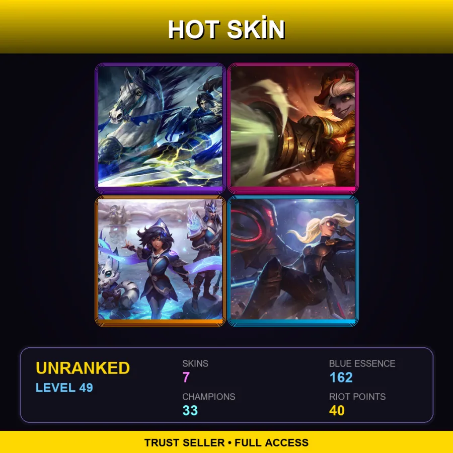 EUNE | Lv49 | Unranked | 7 Skin | 33 Champ