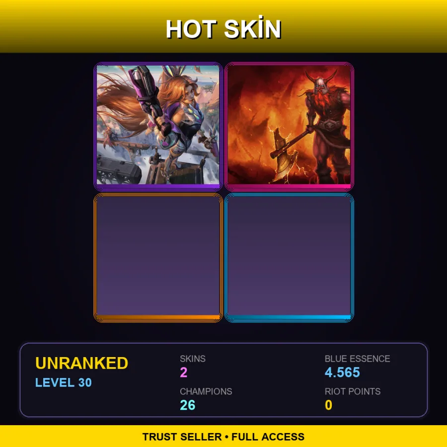 BR | Lv30 | Unranked | 2 Skin | 26 Champ