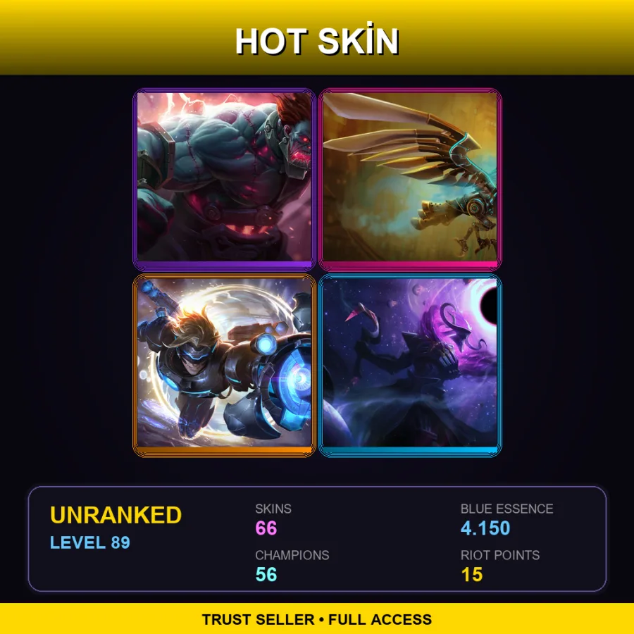 SG | Lv89 | Unranked | 66 Skin | 56 Champ