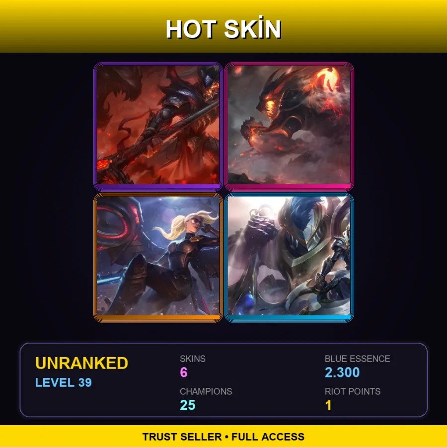 TR | Lv39 | Unranked | 6 Skin | 25 Champ