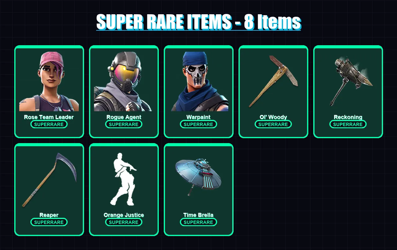 [PC/PSN] | Rose Team Leader | Rogue Agent | Warpaint | Blackheart | Carbide | 97 skin | 92 pickaxe | 65 emote | 86 glider | Lv1021