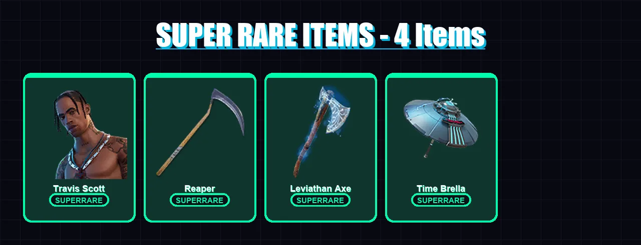 [PC/PSN] | Travis Scott | Catalyst | Deadpool | The Ice Queen | Menace | 107 skin | 144 pickaxe | 104 emote | 109 glider | Lv1617