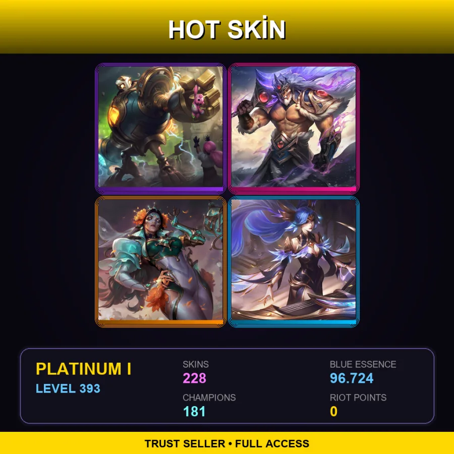 VN | Lv393 | Platinum I | 228 Skin | 181 Champ