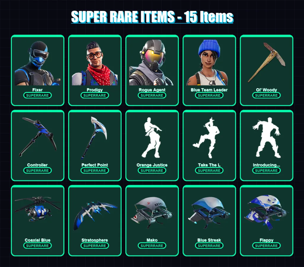 [PS4/PS5/PC] | Fixer | Prodigy | Rogue Agent | Blue Team Leader | Carbide | 22 skin | 37 pickaxe | 61 emote | 47 glider | Lv847 — Fortnite account