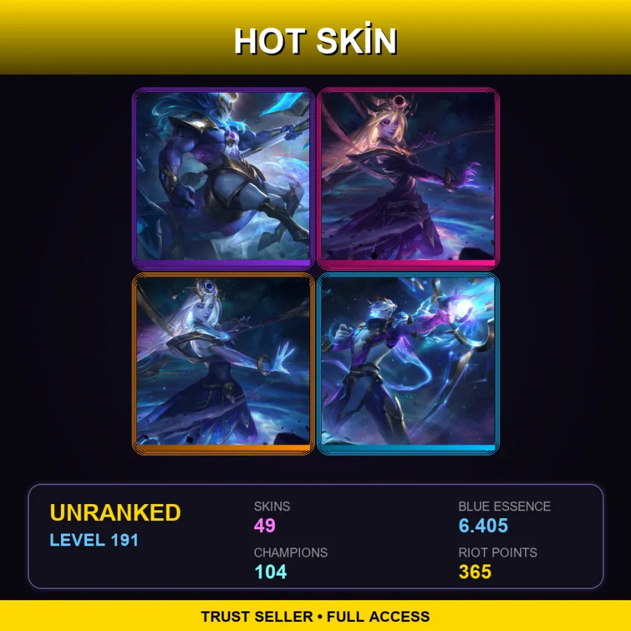 EUW | Lv191 | Unranked | 49 Skin | 104 Champ